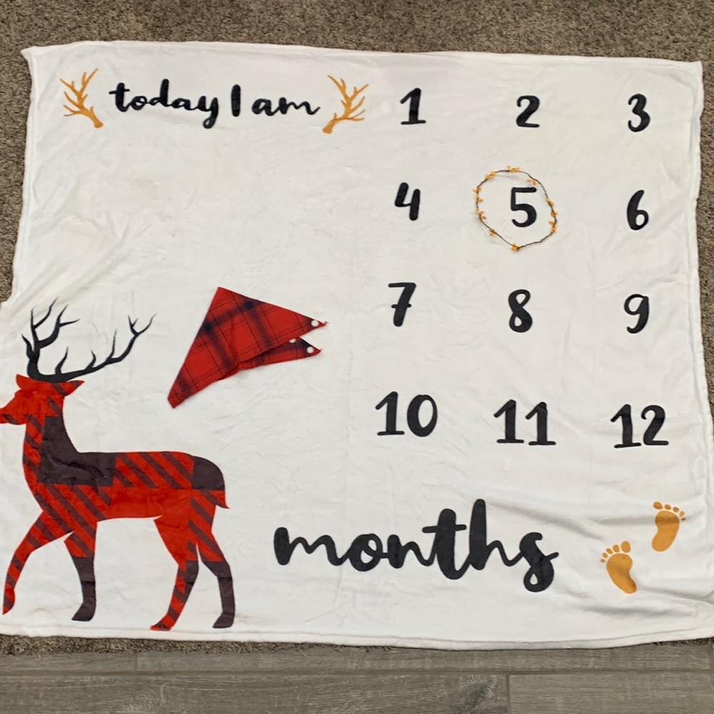 Month Marker Blanket for Baby